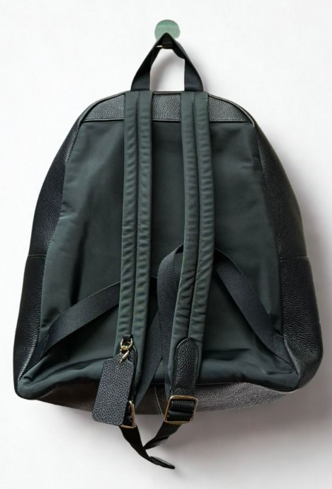 Coach Large Charlie Backpack Black Pebbled Leather