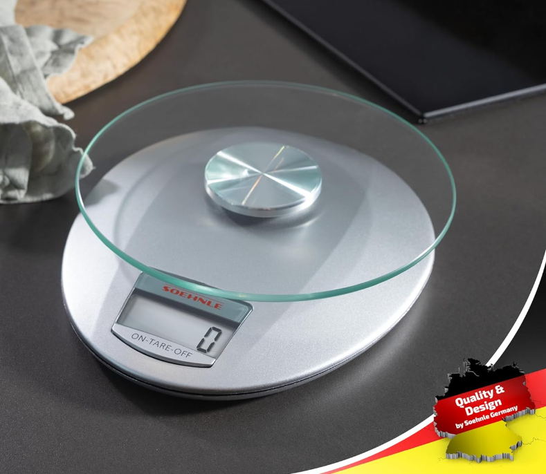 Soehnle Roma Silver Digital Kitchen Scales, Scales, Food Preparation Scales, 65856