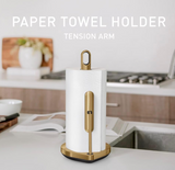 simplehuman Tension Arm Paper Towel Holder, Brass Stainless Steel