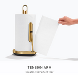 simplehuman Tension Arm Paper Towel Holder, Brass Stainless Steel