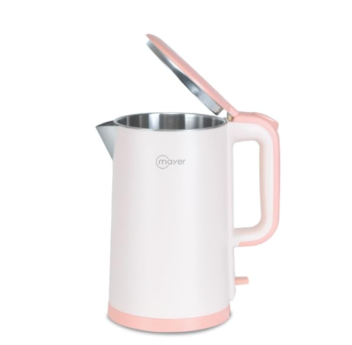 Mayer MMEK1800-PN - Electric Kettle, 1.8L, Double Wall Kettle, Peach Orange Colour Secondary image