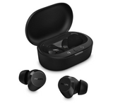 Philips TAT1209BK Wireless Bluetooth Earbuds - Small Earbuds, Great Value, Natural Sound with Dynamic Bass, Clear Calls and Pocket Size Charging Case - Black