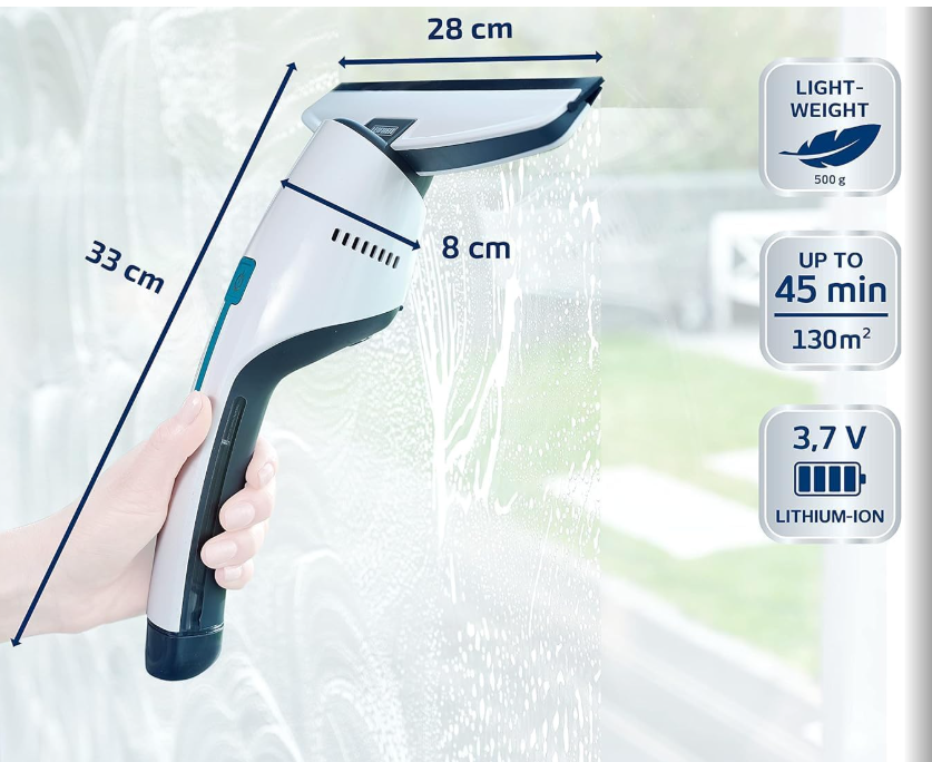 Leifheit L51030 Nemo Window Vacuum Cleaner, White