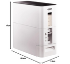 Asvel Rice Bin Fashionable Rice Washable, S Measuring Rice Bin, Can Be Disassembled, 26.6 lbs (12 kg), White, Washable