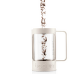 BODUM 11376-913 BEAN French Press Coffee Maker, 3.3 gal (1 L), Off White, Genuine Product