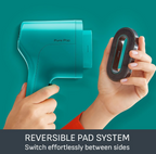 Tefal Pure POP DT2024 - Garment Steamer, Steam/Purify Garments, 20 g/min Continuous Steam, Lint Remover, Reversible Pad System, Ultra-Compact, Travel-Friendly, Fast Heat-Up, Teal Green