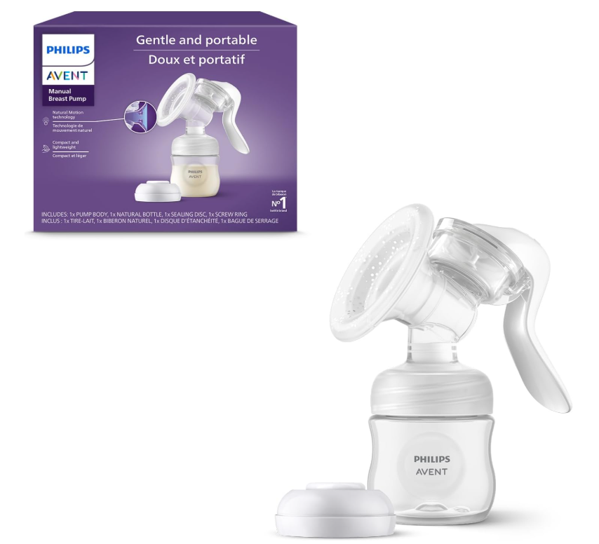 Philips Avent Manual Breast Pump - Easy Pumping with Natural Motion Technology - Transparent, SCF430/03 Main image