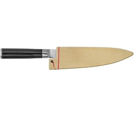 Shun BG0806 Saya Sheath, Universal Fit for Chef and Santoku Knives, 7-8 Inch, Beech Wood