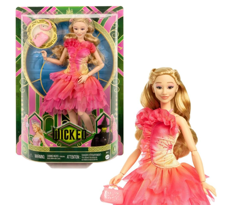 Mattel Universal Wicked Glinda Fashion Doll & Accessories with Blonde Hair, Poseable & Removable Ballroom Look
