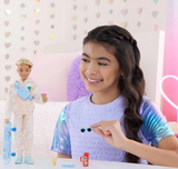 Barbie Dream Besties Doll and Accessories, Ken Posable Fashion Doll with Removable Fashions & Blonde Hair, 9 Summer & Skateboard Themed Pieces