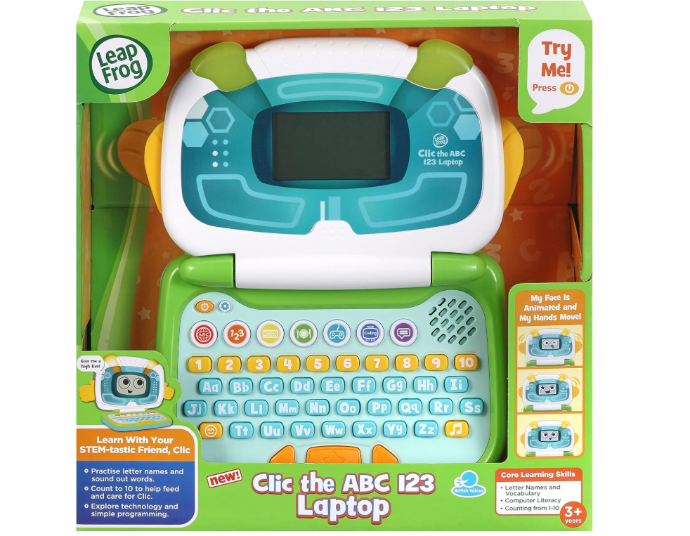 LeapFrog Clic the ABC 123 Laptop | Character Robot Laptop, Green