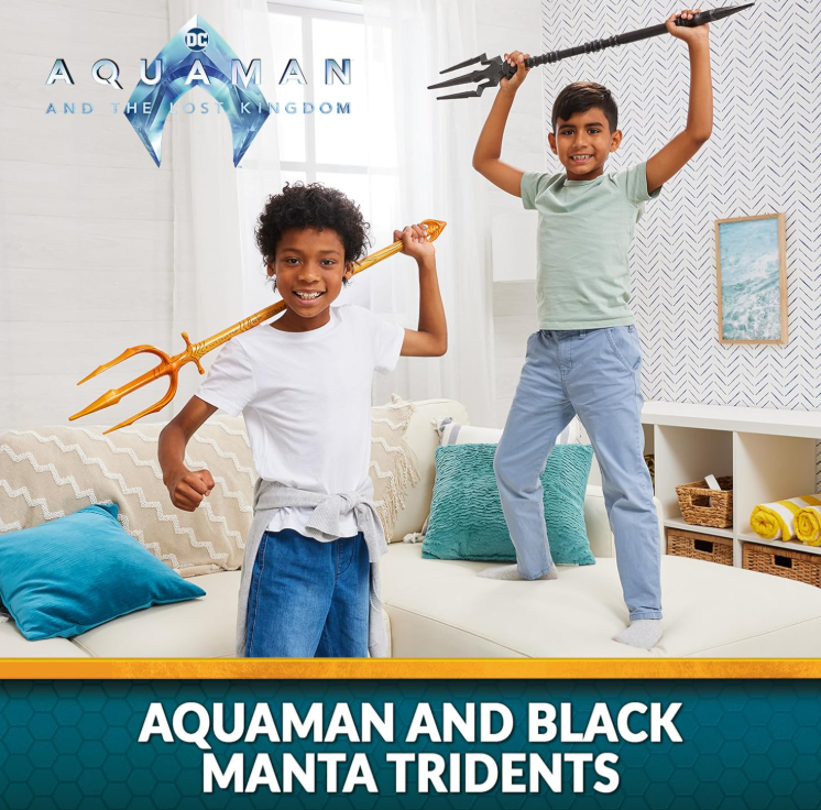 DC Comics Aquaman, and Black Manta Tridents,Kids Roleplay for Boys and Girls Ages 4+ 6065633