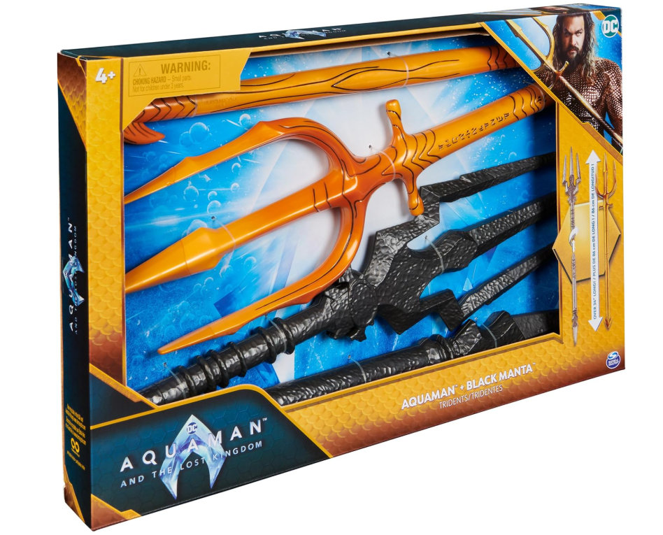 DC Comics Aquaman, and Black Manta Tridents,Kids Roleplay for Boys and Girls Ages 4+ 6065633