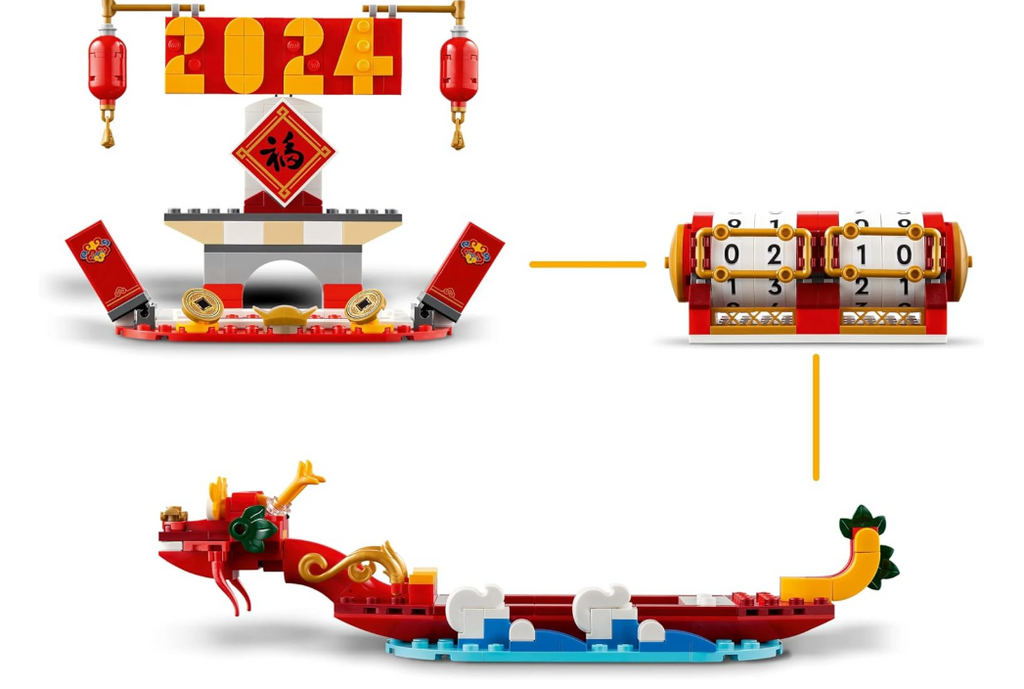 LEGO 2in1 Festival Calendar Set, Lunar New Year Building Toy for 10 Plus Year Old Girls & Boys, Inspires Imaginative Play, Kids' Birthday Gift Idea 40678 S$29