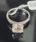 14K White Gold Ladys Classic Engagement Ring 2.25 Carat Lab Grown E-F VVS1 Diamond