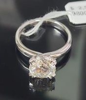 14K White Gold Ladys Classic Engagement Ring 2.25 Carat Lab Grown E-F VVS1 Diamond