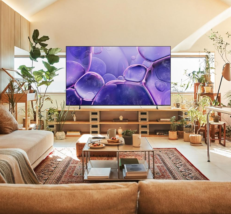 Samsung 43-Inch Class Crystal UHD U8000F 4K Smart TV 2025 Model with Endless Free Content, Crystal Processor 4K, MetalStream Design, Knox Security, Alexa Built-in, Black