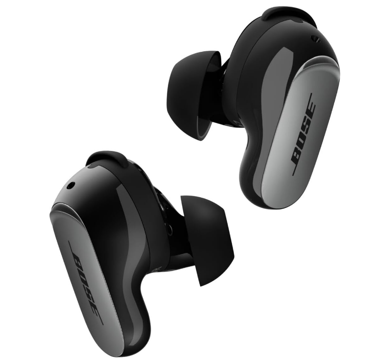 Bose New QuietComfort Ultra Bluetooth Earbuds (2nd Gen), Wireless Noise Cancelling Earbuds, Up to 6 Hours Battery Life, IPX4 Protection, 360 Degree Sound, Deep Bass, Black Main image