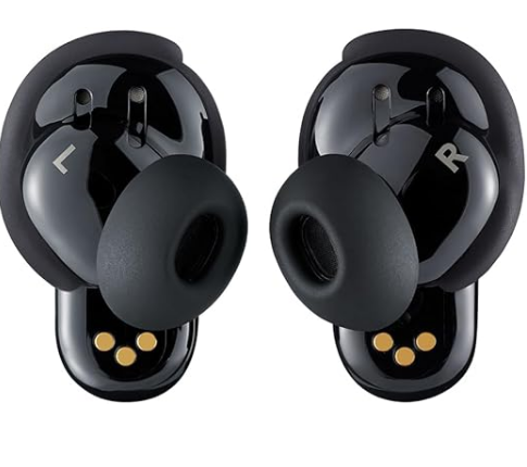 Bose New QuietComfort Ultra Bluetooth Earbuds (2nd Gen), Wireless Noise Cancelling Earbuds, Up to 6 Hours Battery Life, IPX4 Protection, 360 Degree Sound, Deep Bass, Black