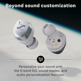 Sennheiser Momentum True Wireless 4 ear buds (White Silver) - Noise Cancellation, Microphone Included, Lossless Audio, Transparency Mode, Long Battery Life
