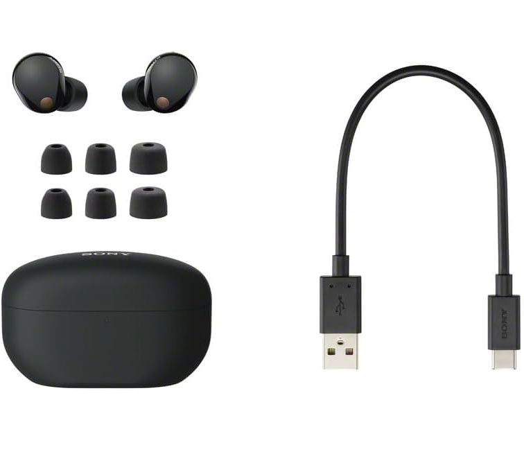 Sony WF-1000XM5 Wireless Noise Cancelling Earbuds, Bluetooth, In-ear Headphones, Mic, Up to 24 Hours Battery Life, Quick Charge, IPX4, iOS and Android Compatible - Black