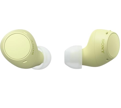 Sony WF-C510 Truly Wireless Earbuds – Small, Light, Bluetooth In Ear Headphones with Multipoint Connection, Ambient Sound, IPX4 Rating, Spotify Tap, Quick Charge, 22 HR Battery, iOS & Android - Yellow