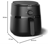 Philips 1000 Series NA120/09 - Airfryer, 4.2L Capacity, 1500W, Healthy Oil-Free Frying, Compact Design, Dishwasher-Safe Parts, Black Finish