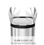 simplehuman Stainless Steel Butterfly Lid Kitchen Step Trash Can, Multi, 45 Liter / 11.9 Gallon, CW1897