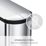 simplehuman Stainless Steel Butterfly Lid Kitchen Step Trash Can, Multi, 45 Liter / 11.9 Gallon, CW1897