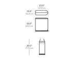 simplehuman Stainless Steel Butterfly Lid Kitchen Step Trash Can, Multi, 45 Liter / 11.9 Gallon, CW1897