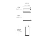 simplehuman Stainless Steel Butterfly Lid Kitchen Step Trash Can, Multi, 45 Liter / 11.9 Gallon, CW1897