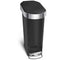 simplehuman 40 Liter / 10.6 Gallon Slim Kitchen Step Trash Can with, Liner Rim, Black Plastic
