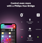 Philips Hue Go 2.0 White & Colour Ambiance Smart Portable Light with Bluetooth, Works with Alexa and Google Assistant (Pack of 1)
