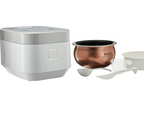 Tefal Delirice Pro Compact RK8001 - Rice Cooker, 800W, Induction Heating technology, Fuzzy Logic with Spherical Pot, 1L, 7 cooking programs, White