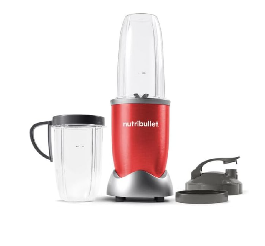 NutriBullet Pro NB907R - Personal Blender, 900W, comes with 7 accessories (incl. 1x 900ml BPA-free Tritan Cup, 1x 700ml BPA-free Tritan Cup), Red colour