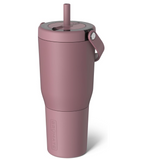 BrüMate Resa BRS35RT - Tumbler with handle and straw, 1.04L/35oz size, 100% leakproof, triple-insulated, made of Stainless Steel, Silicone sleeve, cup-holder friendly, Rose Taupe color