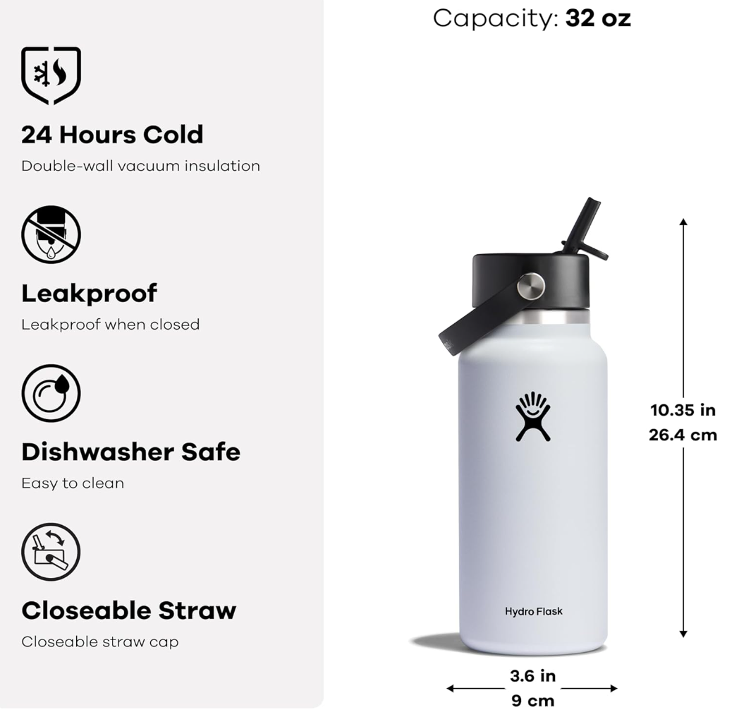 Hydro Flask 32 Oz Wide Flex Straw Cap Sandy