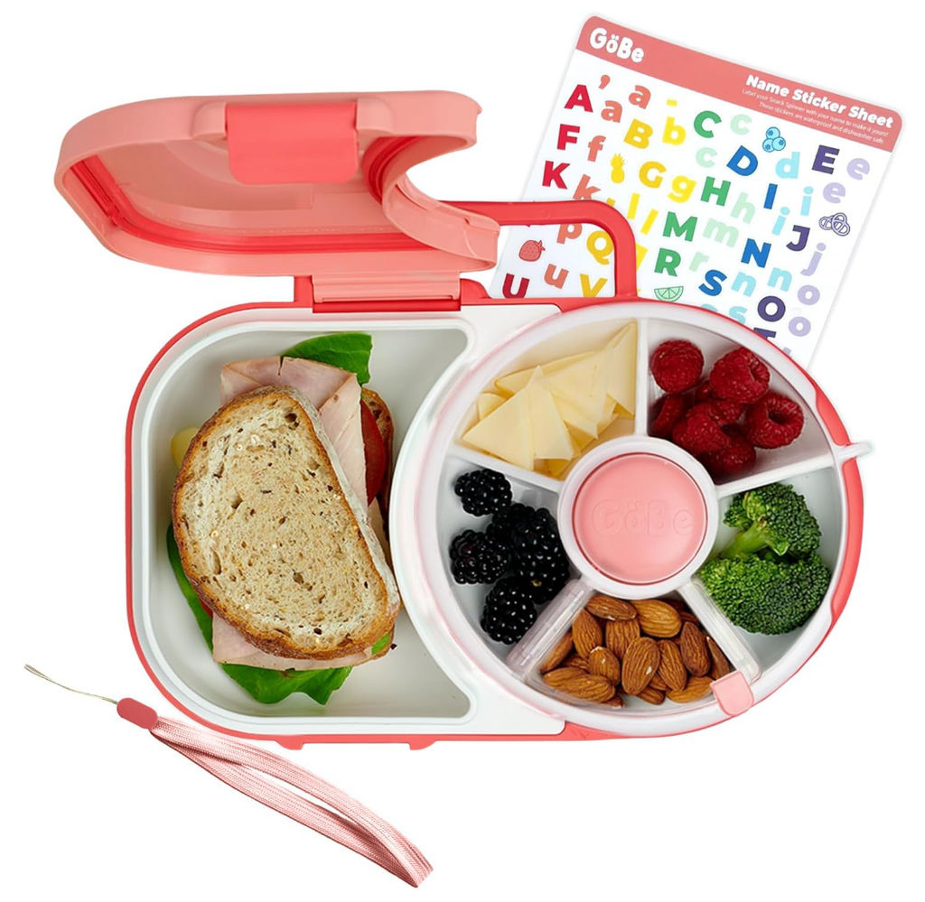 GoBe Kids Lunchbox with Snack Spinner, Watermelon Pink