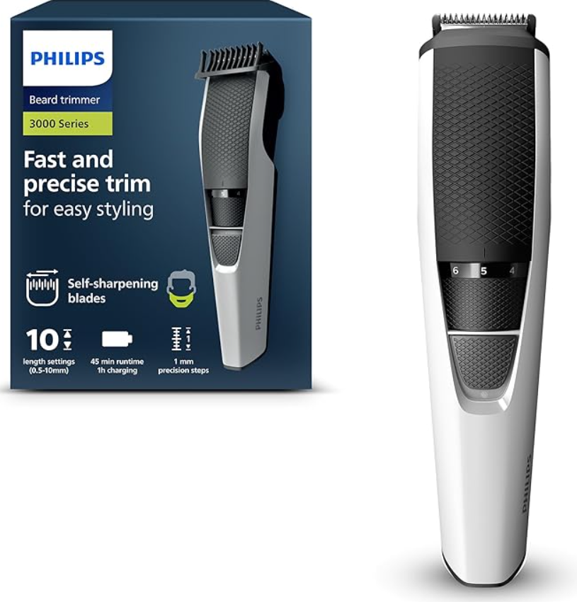 Philips Beardtrimmer 3000 Series, Beard Trimmer with Lift & Trim Technology BT3206/14