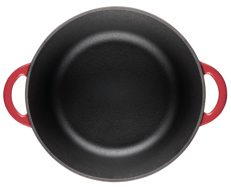 Farberware Disney Bon Voyage Pre-Seasoned Cast Iron Dutch Oven,Casserole Pan with Lid, Suitable for All Stovetops, Including Induction, 4.75 Quart, Red Secondary image