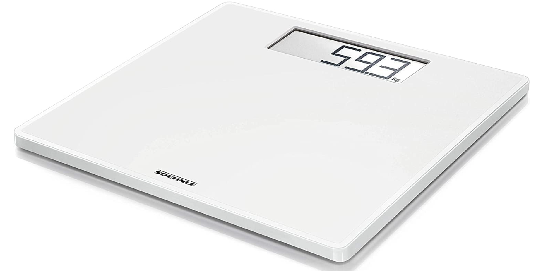 Soehnle Style Sense Safe 100 person digital scale with extra-large LCD display, scale with anti-slip feet, flat personal scale, white Secondary image
