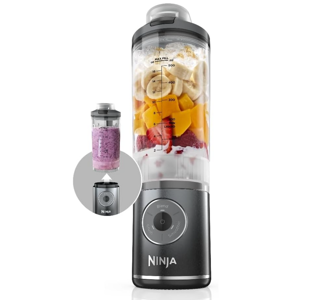 Ninja Blast Max Portable Blender, 650ml, Cool Grey
