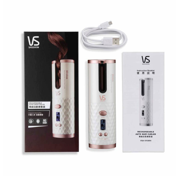 VIDAL SASSOON VSA1910WH RECHARGEABLE AUTO CURLER Secondary image