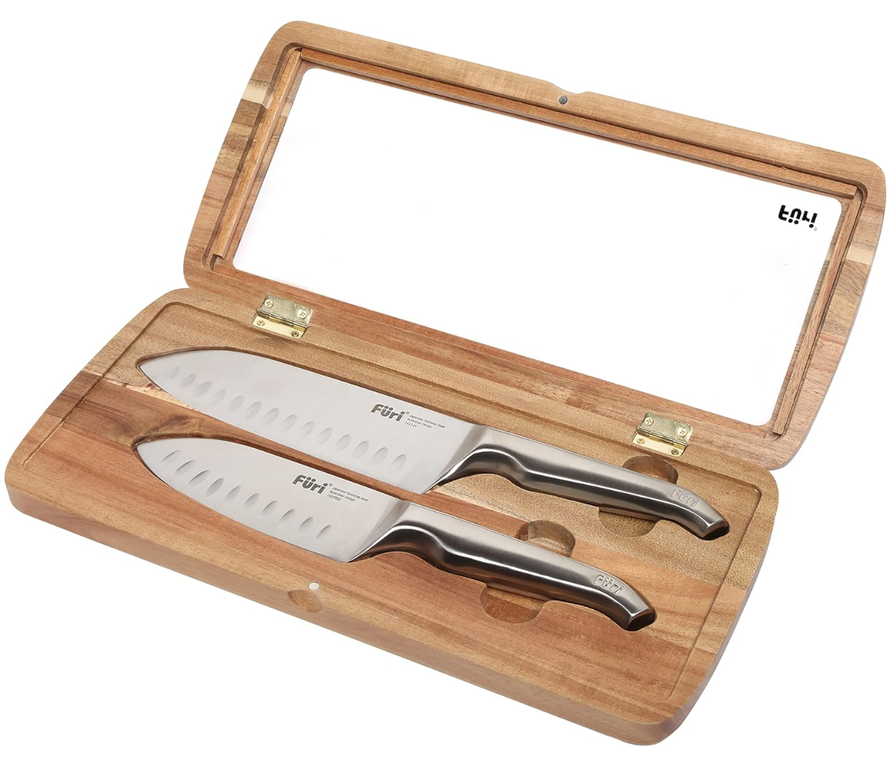 Furi Pro East West TM Santoku Knife Set 2 Piece, Silver Main image