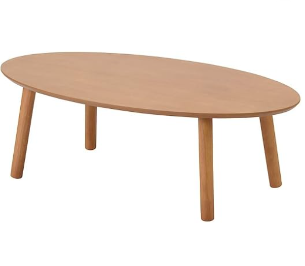 Muji A Wooden Low Table Oval Small
