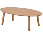 Muji A Wooden Low Table Oval Small