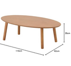 Muji A Wooden Low Table Oval Small