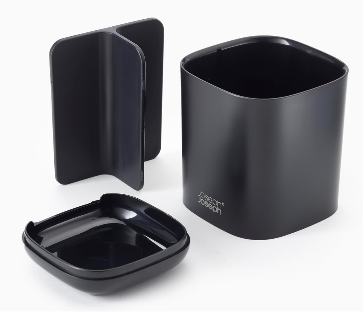 Joseph Joseph Easy-Store - Toothbrush Holder Caddy, Bathroom Storage, Compact, Matt Black Secondary image