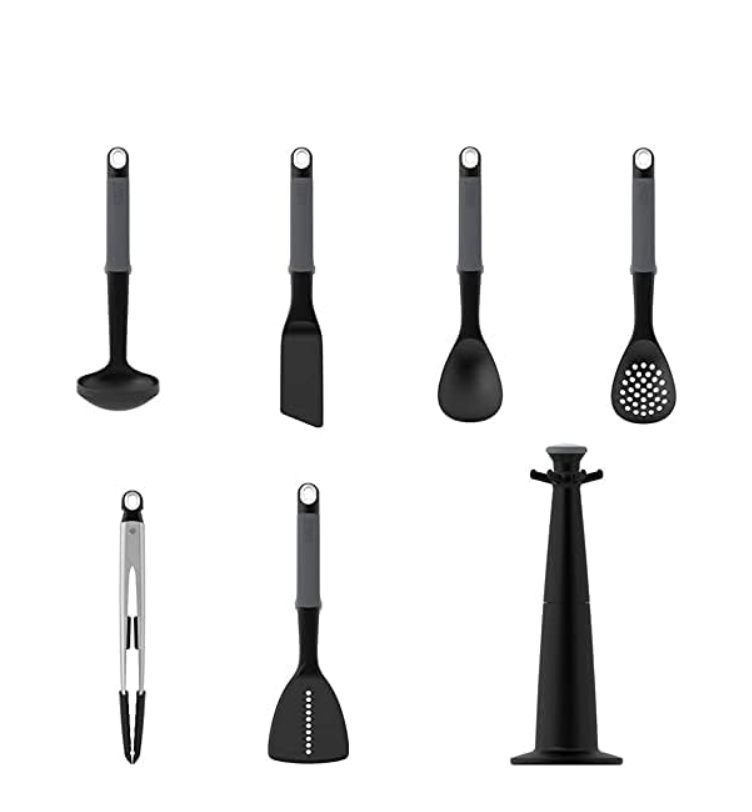 Joseph Joseph Elevate Carousel Set with Tongs, Grey, Set of 6