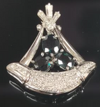 750WG Blue Sapphire With Diamonds Pendant 4.2GM
